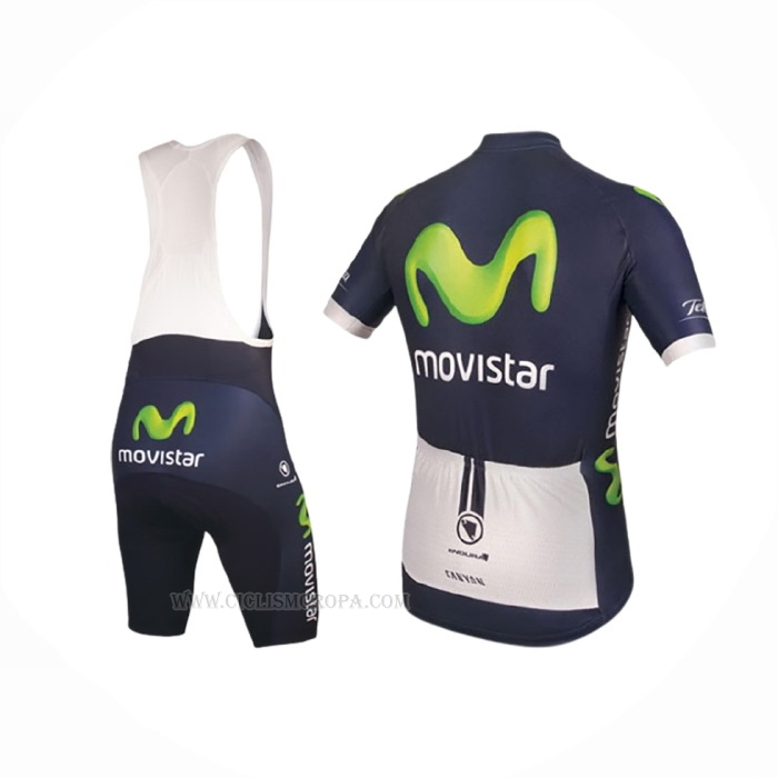 2016 Ropa Ciclismo Movistar Verde Azul Mangas Corta y Culotte Corto
